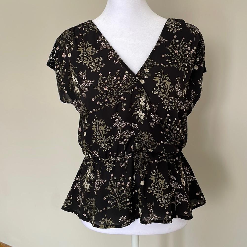 NWOT Free Press Floral Blouse